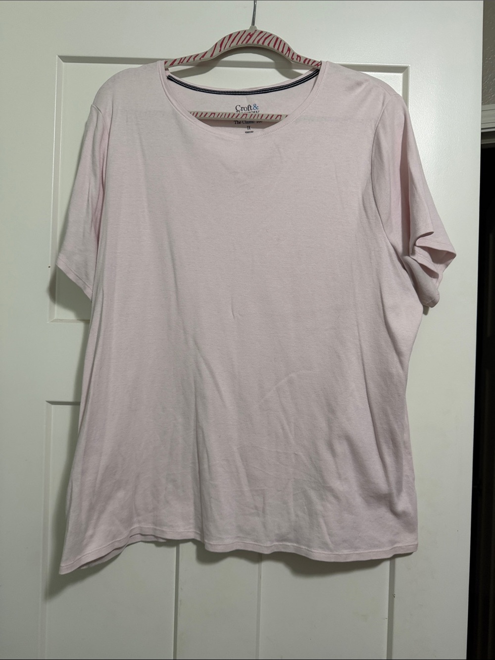 croft & barrow Pale Pink Short Sleeve Crew Neck Tee